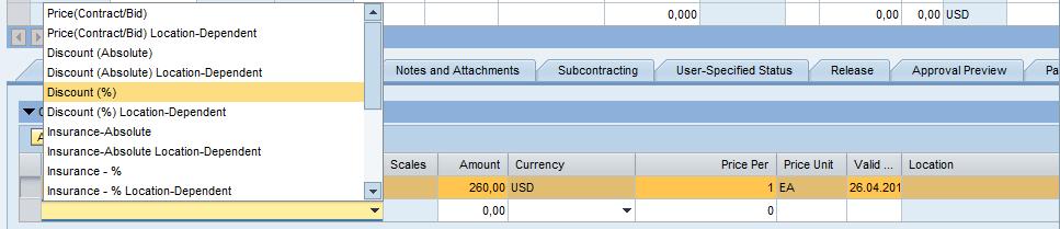 Edit Item Data (Pricing Condition) 3. Click the Conditions tab.