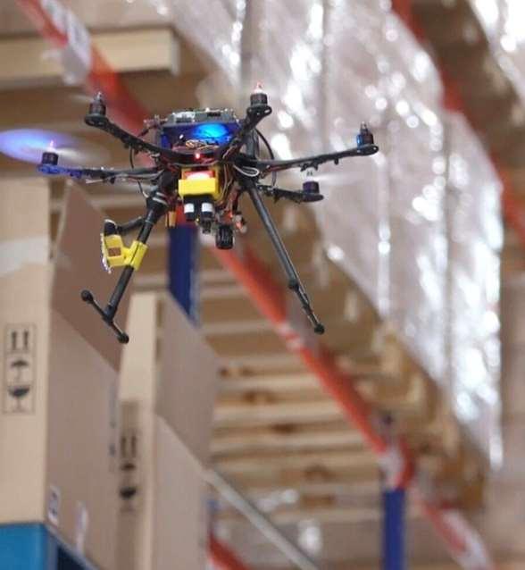 Drone based physical inventory Example of a full pallet warehouse requiring frequent counting.