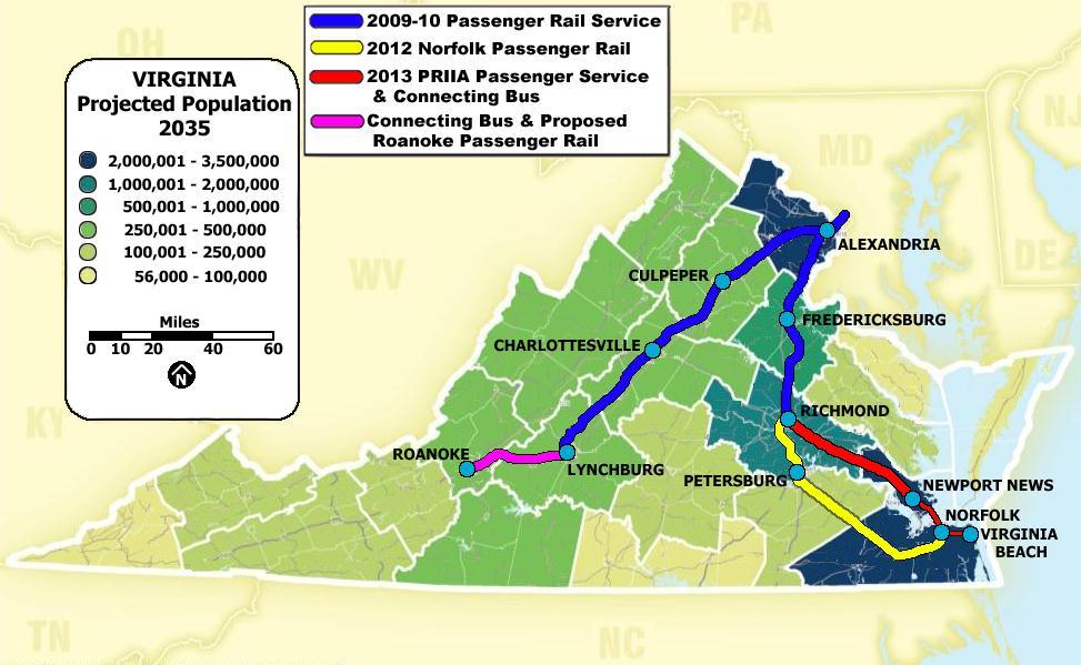Virginia s Intercity Passenger Rail Initiatives Will Serve
