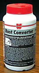 Ensure surface is dry. Apply a second coat to completely seal the first. Allow to dry thoroughly before applying a second coat. RUST CONVERTER Art. No. 893.110 1 L Dispersion based Rust Converter.