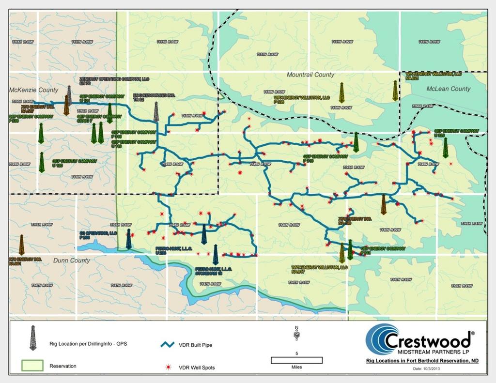 Arrow Midstream Acquisition $750 MM accretive Arrow Midstream acquisition closed November 8, 2013 Asset Description Located on the Fort Berthold Reservation Long term gathering contracts with