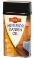 Superior Danish Oil Exterior Timber A BLEND OF TUNG AND NATURAL OILS TO FEED, PROTECT AND ADD LONG LIFE TO A VARIETY OF HARD AND SOFT WOODS. GIVES A SATIN TO GLOSS SHEEN.