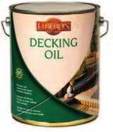 Decking Decking Oil HIGHLY EFFECTIVE, UV ENHANCED, LONG-LASTING OIL SUITED TO MOST VARIETIES OF TIMBER DECKING. Colours Clear Teak* Medium Oak* *Teak and medium oak decking oils are coloured oils.
