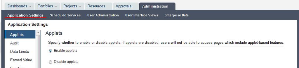 Disable Java applets!