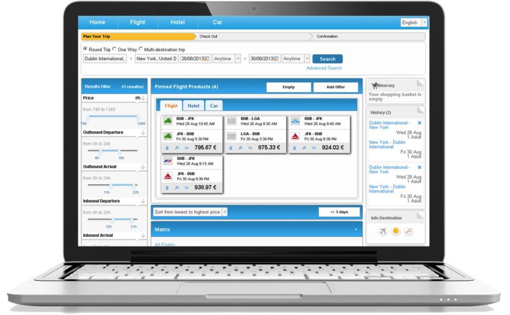 Quotation module 1 This feature allows a quotation booking flow for Amadeus flights and hotels and for low cost carriers (via Travel Fusion).