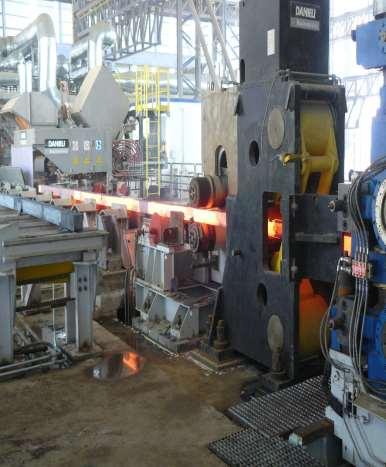 ROLLING MILL I Start period: 2010 Nominal capacity (Mtpy): 480,000 Technology provider: Danieli (Italy) Equipment: Furnace: Walking Earth 80 T/hr Stands: 18 (vertical & horizontal) Welding Machine