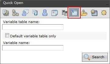 6. When you are finished defining variables for the table, click save to save the variable