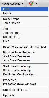 For example, click More Actions > Limit to set the maximum number of simultaneous jobs on a workstation: System An infinite number of jobs are allowed to run concurrently.