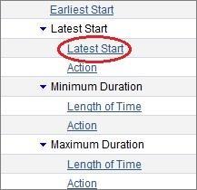Deadline 2. Scroll down to the Time Restrictions section. Only an earliest start time has been defined.