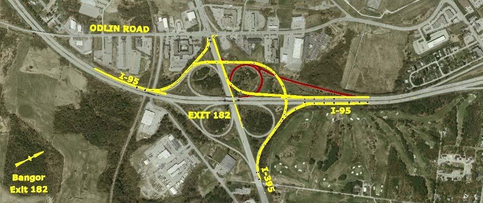 The intent of the flyover option is to eliminate two of the three high crash locations located at Exit 182.
