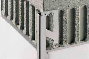 SPECIALTY PRODUCT (RECOMMENDED) PRODUCT OPTION 5: EDGE / CORNER WRAP - SQUARE Finishing mounted beneath tile, within bed of mortar For use in following application scenarios: 1.