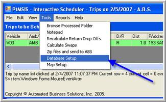 Database Setup Database Setup Once the SQL Express database is installed on the file server or workstation, the SQL database must be setup for the Interactive Scheduler.