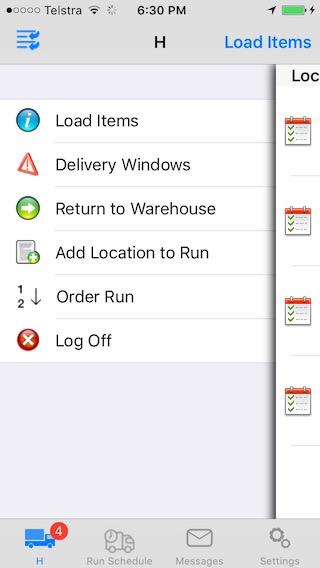 3.7. Ordering Run The Order Run menu option is found in the list of options in the menu on the top left side of the screen.