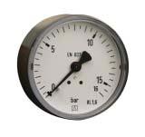 Standard Bourdon tube pressure gauges EN 837-1 Application For gaseous and liquid media which are not highly viscous, do not crystallize and do not attack copper alloys.