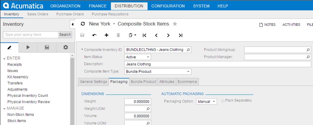 Select Bundle Product under Composite Item Type field 4.