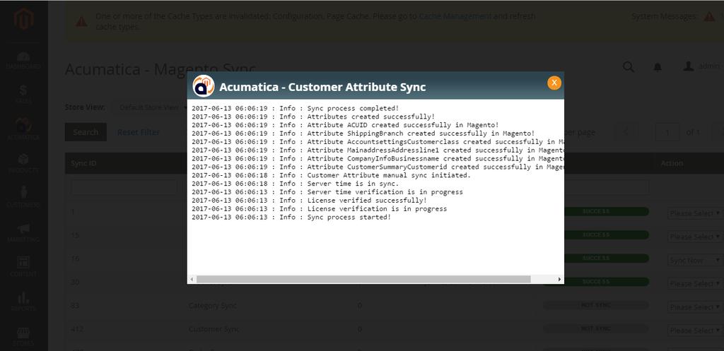 19. CUSTOMER 19.1 Customer Attribute Sync: Perform the customer attribute sync to get the default customer attributes: 19.