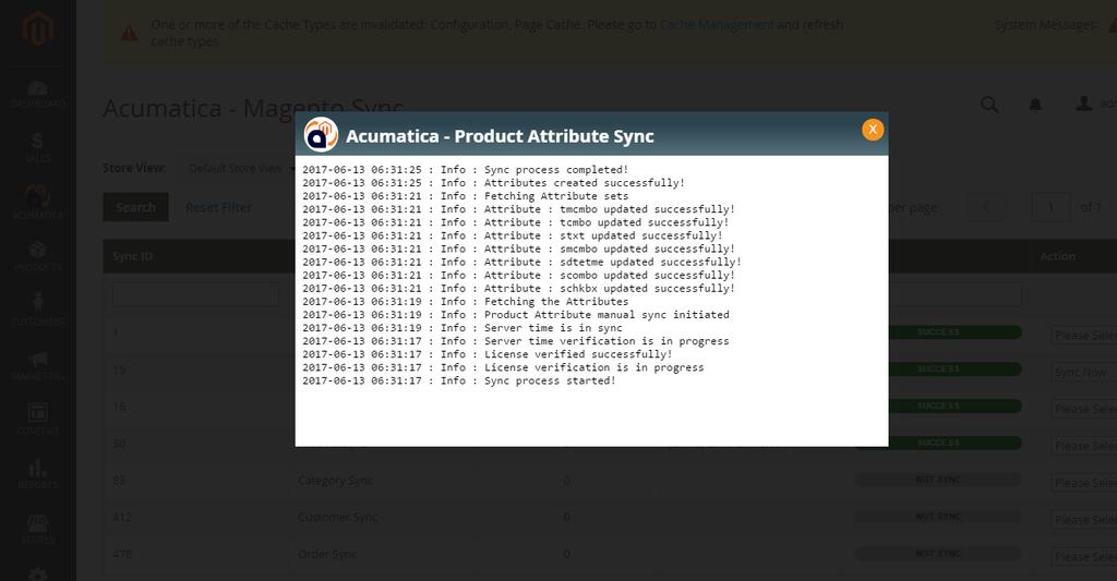 20. PRODUCT 20.1 Product Attribute Sync: Create the product attributes in Acumatica, assign them to item class and perform the product attribute sync: 20.