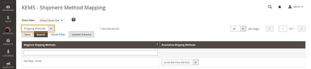26. SHIPPING, PAYMENT METHOD, AND ORDER STATUS MAPPING Map the Magento Shipping Carriers with Acumatica