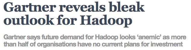 Plans for Hadoop