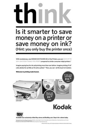 Innovative Two-Part Pricing Example: Kodak s first line of printers 9.