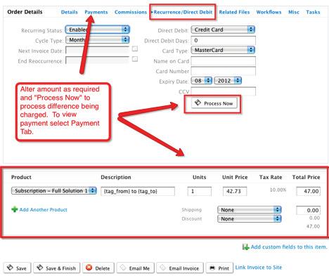 via your payment gateway. Then delete the initial payment in the Payments Tab and reprocess for the new amount.