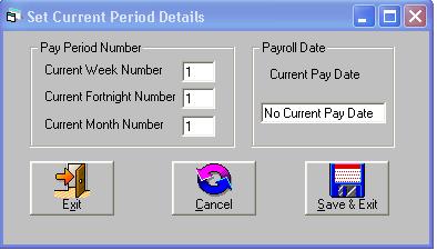 Payroll Week/Month number amendment Every so often it is necessary to amend the week number or month number of the payroll to be processed.