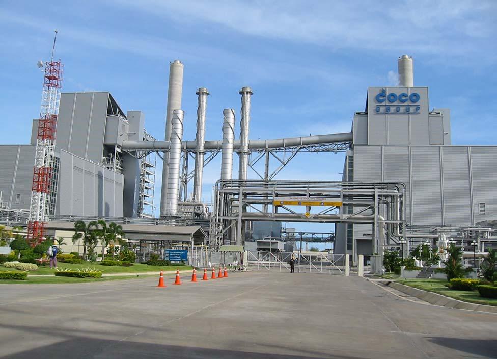 Hybrid cogeneration plant in Map Ta Phut (Thailand) (1) 514 MW electricity 6 x 35 MW gas turbines 2 x