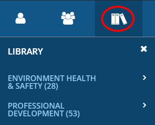 Adding Training Assignments (multiple employees) 1. In the Header menu click on the Library icon 2.