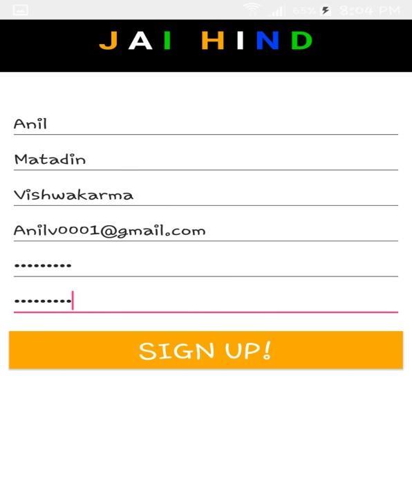 B) This is the sign-up screen for admin and user, here users can register