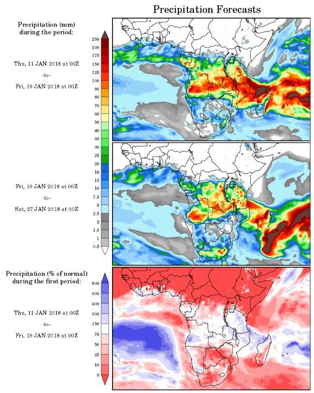 Chart 12: Precipitation forecast Source: wxmaps Key data releases in the South African agricultural market SAGIS weekly grain trade data: 16/01/2018 SAGIS producer deliveries data: 17/01/2018 SAGIS