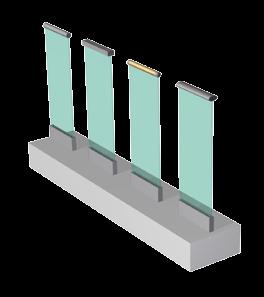 Easy Glass slim SPECS Affordable transparency Installing a full glass railing system has never been easier.