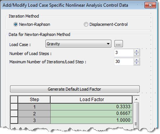 applying loads can be defined in Loading Sequence for Nonlinear Analysis.