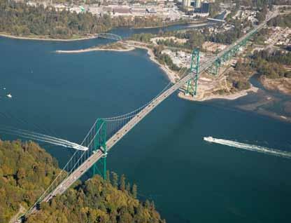 Transportation & Infrastructure Projects The Lions Gate Bridge Rehabilitation Project, valued at $4M, was completed in August 2002.