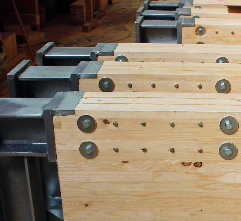 Columns with slot-applied steel parts 3. Columns with Induo anchors 4.