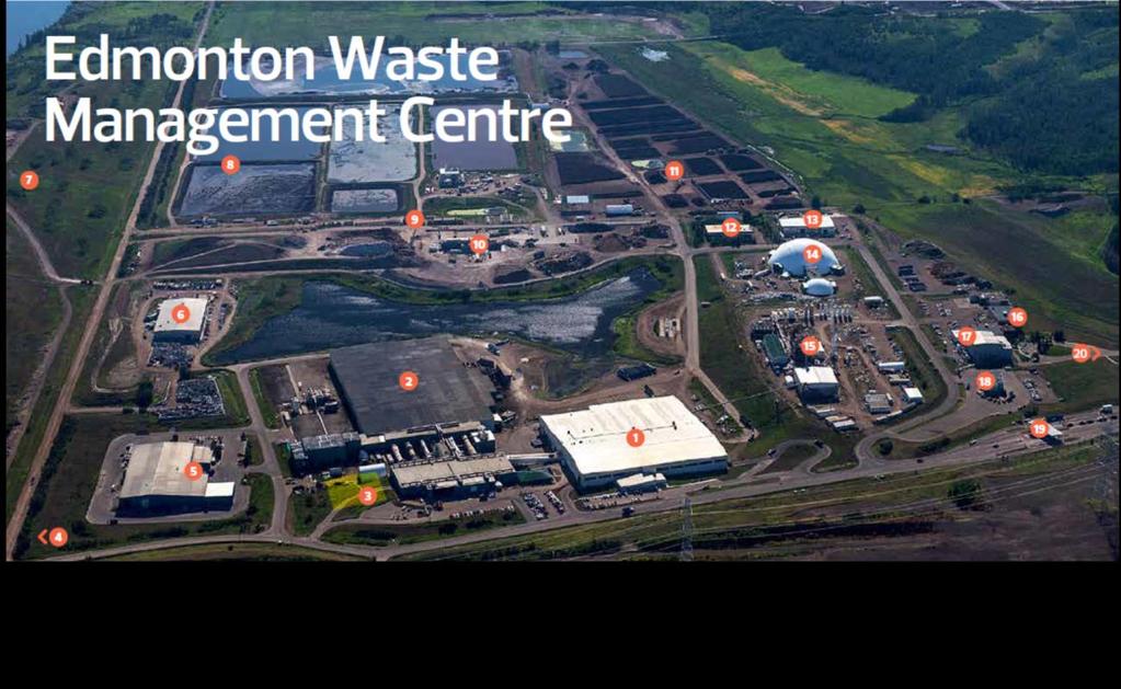 largest waste processing and waste research facility. It is approximately 233 hectares (576 acres) in size and receives an estimated 550,000 tons of waste per year (9).