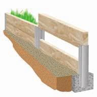 Using a string line to ensure the retaining wall is straight and level, concrete the posts into the ground ensuring the required height is achieved (taking into account the first rail being embedded
