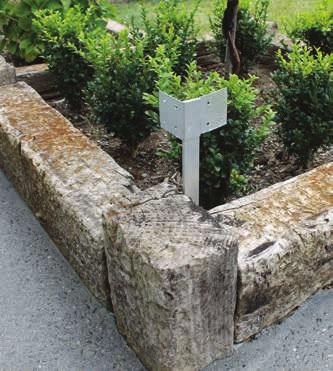 Landscaping Stakes Available in flat or corner configuration for single sleeper height garden beds and edging.