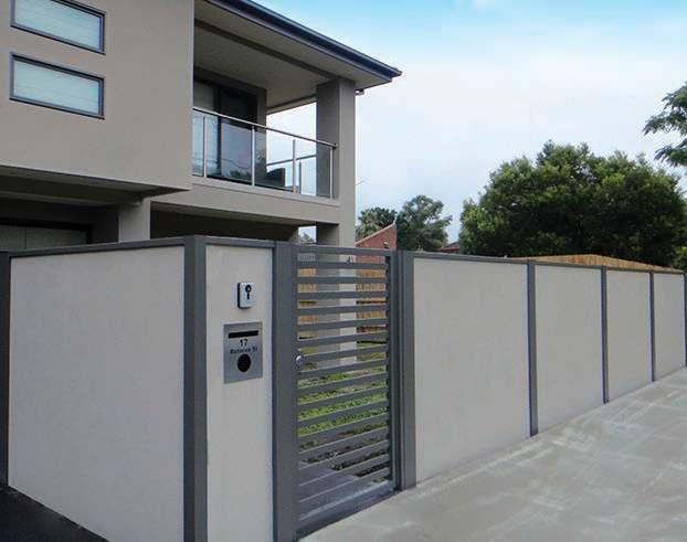 SlimWall boundary wall With lightweight panels and posts, SlimWall has a sleek