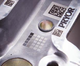 Dot marking is ideal for marking unique data matrix codes for machine readable identification.