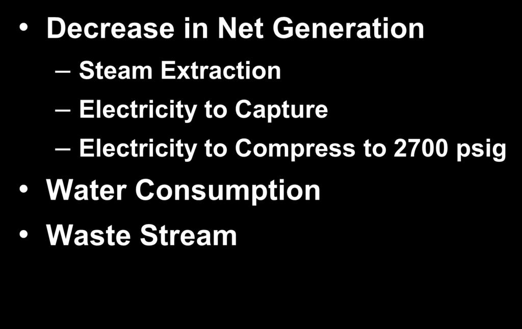 Electrical Power Impact Decrease in Net Generation Steam Extraction