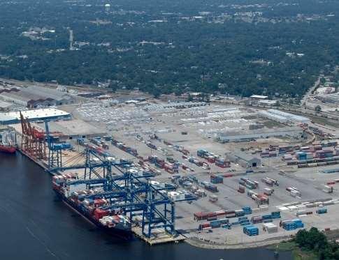 Port of Wilmington Terminal 284 acres (1.2 sq km) Navigation Channel: 42 (12.
