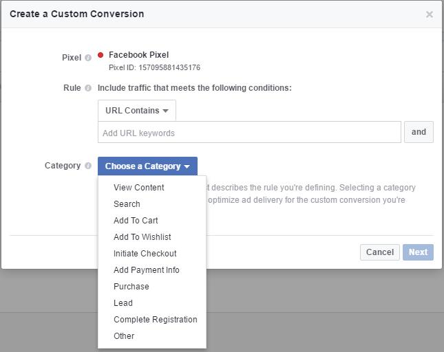 Facebook Pixel can easily track the completion page because it already fires on all your website pages. You can choose the type of conversion, such as Add to cart, Purchase etc.