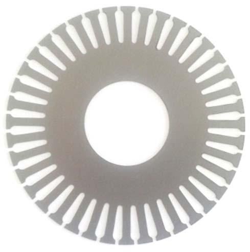 Application introduction electrical machine application core manufacturing cut rotor & stator laminations stack production: cut electrical steel laminations are assembled into magnetic cores by