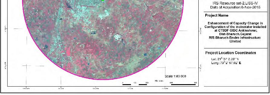 FINAL EIA /EMP REPORT FOR PROPOSED ENHANCEMENT IN Figure 3-15: Satellite Map in 10Km Radius Buffer Since all the data of the study area were geo-referenced to UTM 43N WGS84 projection system, the