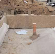 Drainage If a drainage layer is required around the structure, avoid sharp materials and ensure that the particle size is less than 18mm and that