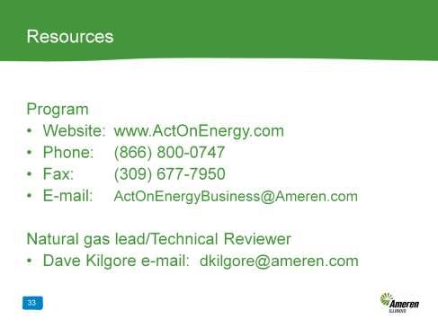 Here are some resources where you can get more information about the ActOnEnergy Program.