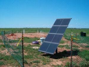 peak performance PV array to pump 2-3 gpm of water through a low-energy mulch