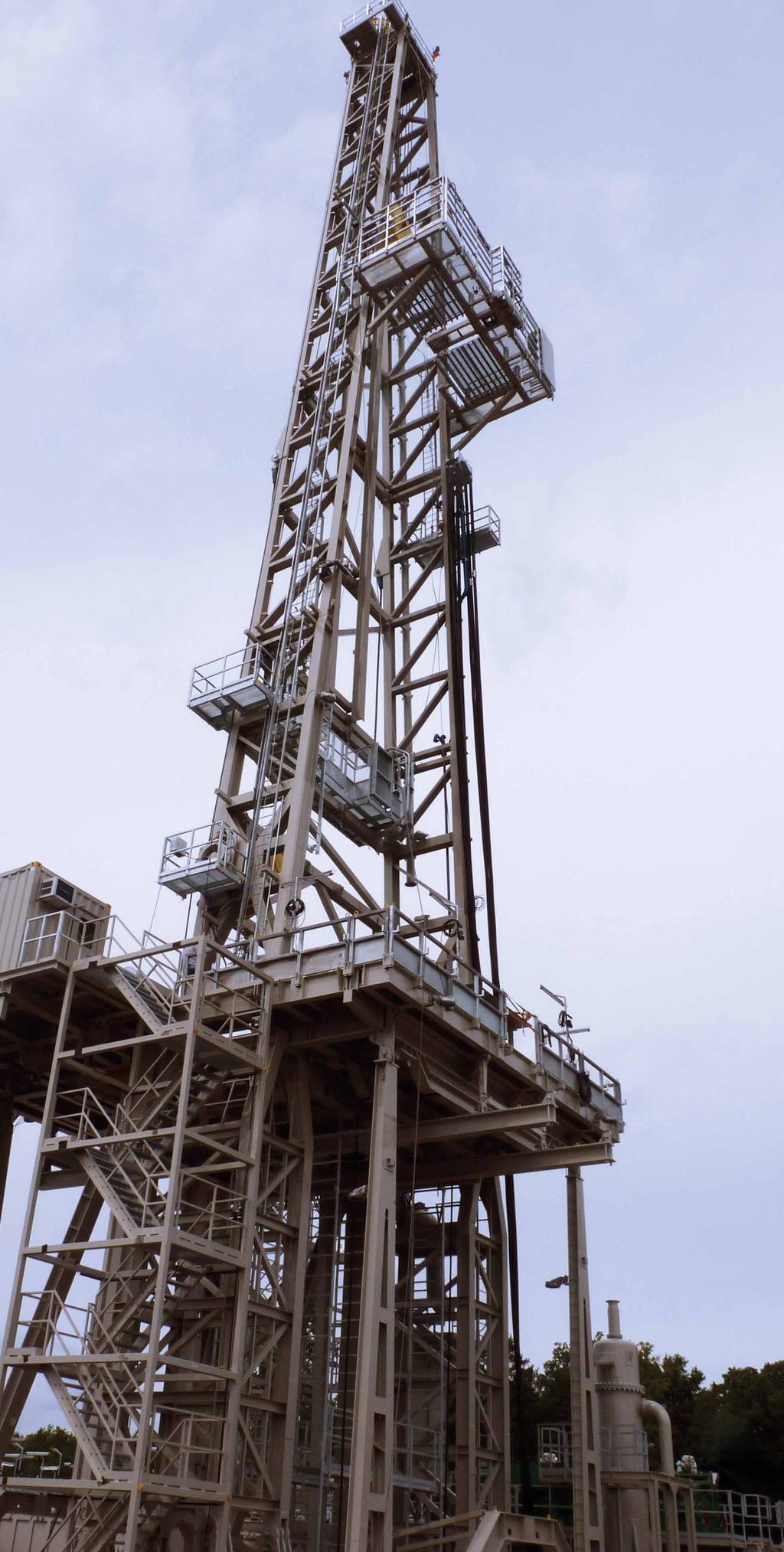 Details of the onshore rig: Location: Rig type: Control: Drilling depth: Hook load: