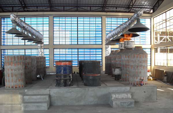 char-briquettes (industrial) production process.