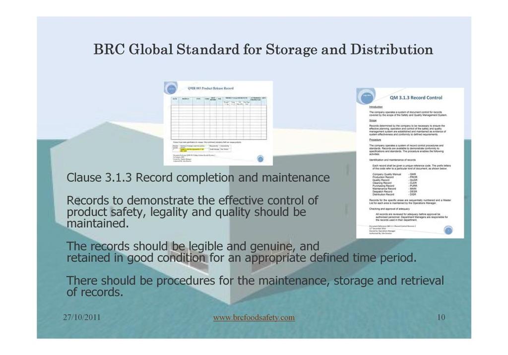 Introduction to the BRC Standard for Storage and Distribution Training A comprehensive training module